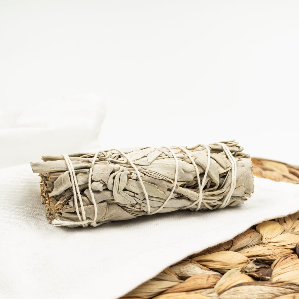 White Sage Smudging Kit with Real Marble Dish - Image 2