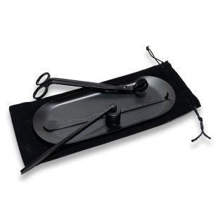 Matt Black Candle Snuffer and Wick Trimmer Set