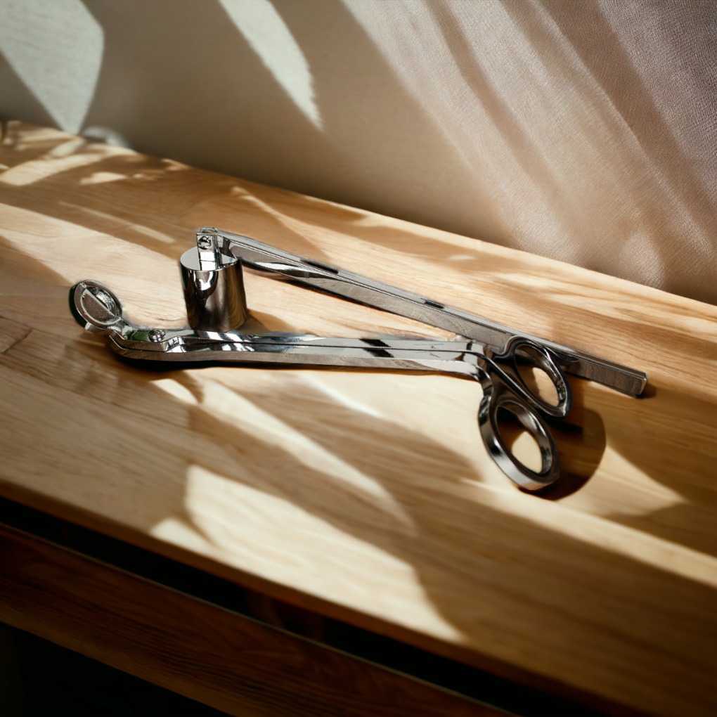 Silver Candle Snuffer and Wick Trimmer Set - Image 4