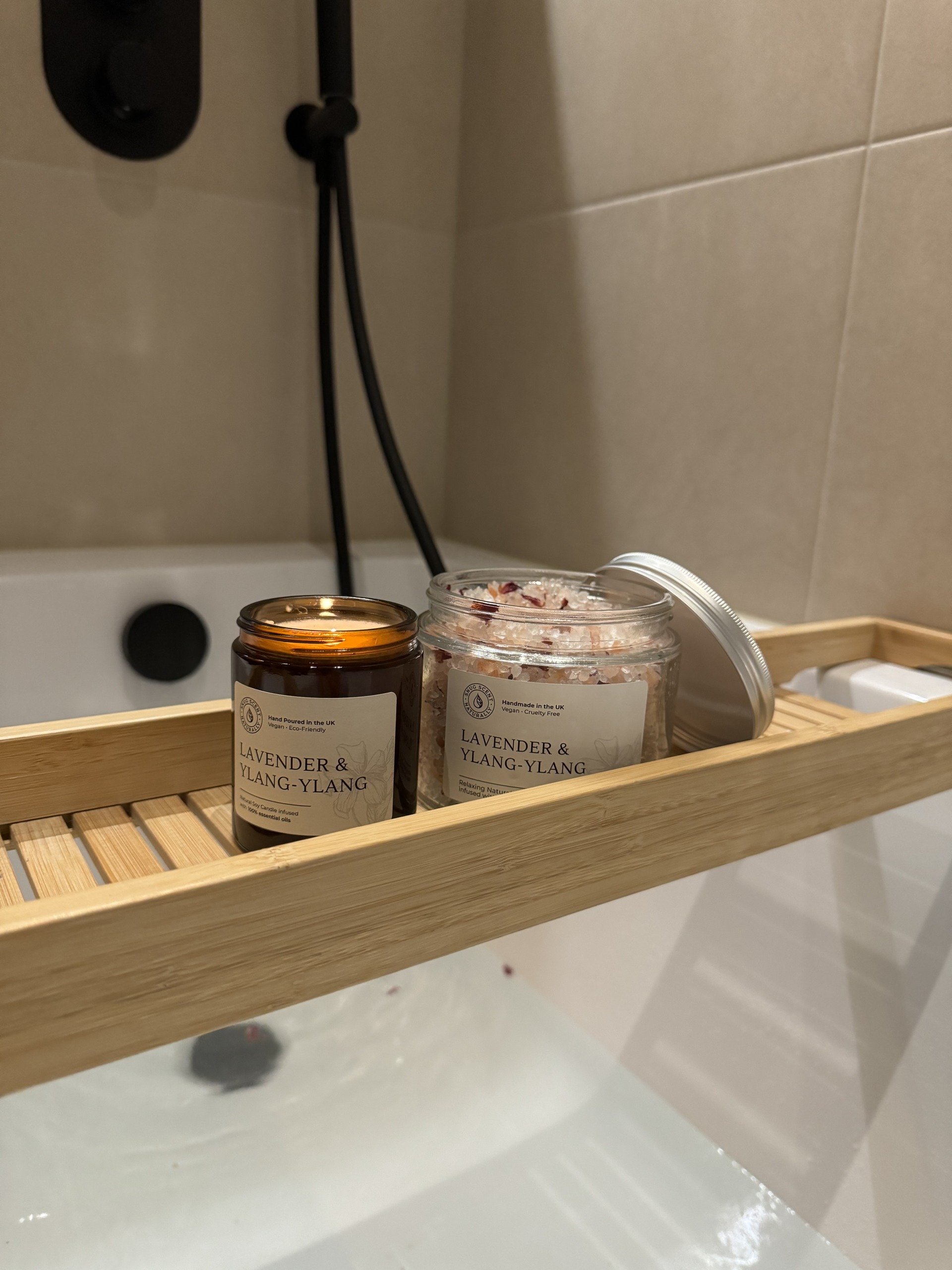 Sensational Natural Candle, Massage Oil and Bath Salts - Image 5