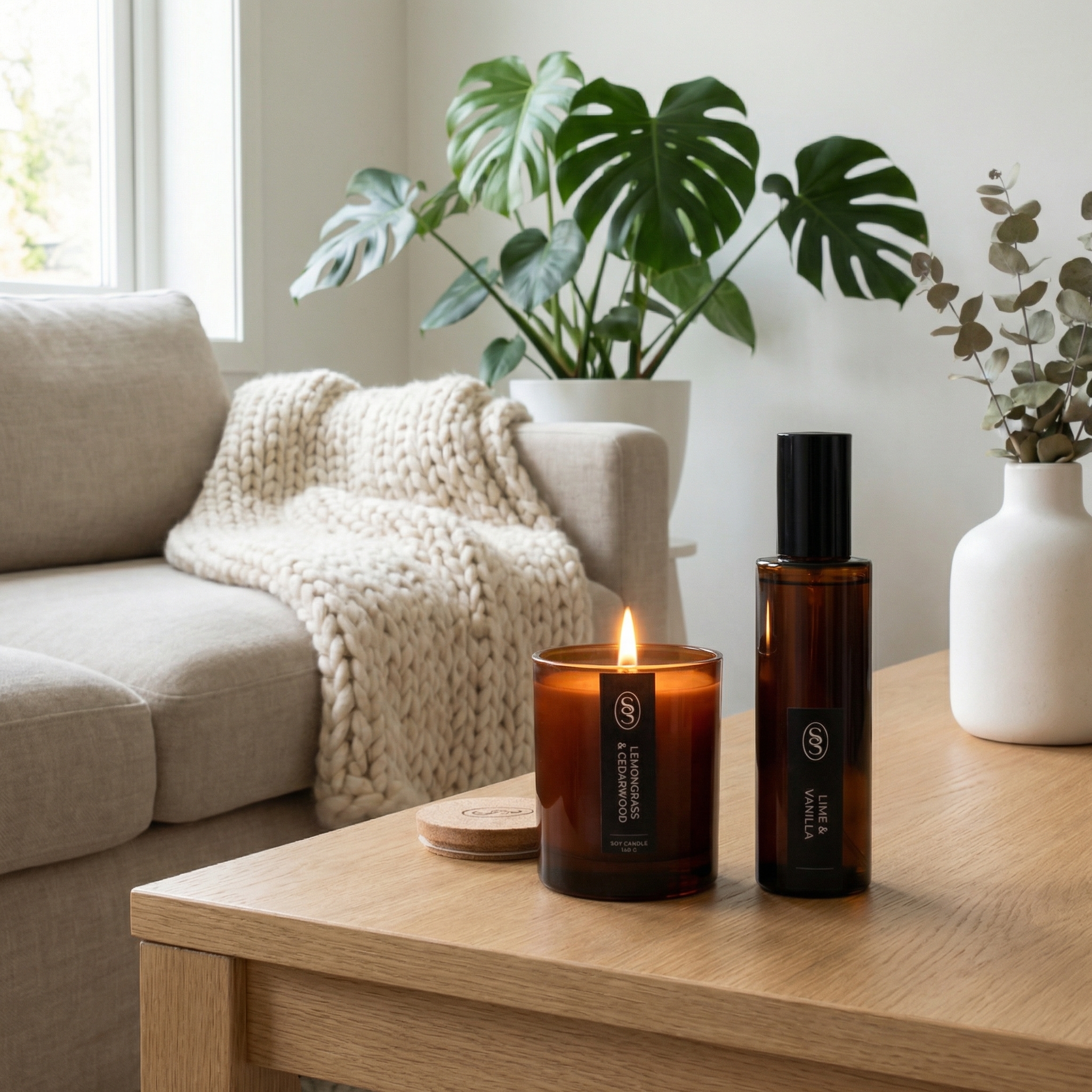 Natural Room Spray & Candle Gift Set - Image 2