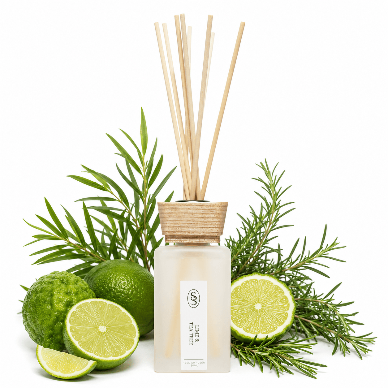 Lime & Tea Tree Natural Reed Diffuser - Elevating - Image 2